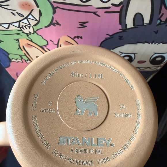 New Stanley Tan/Peach Tumbler Monster Family Design with Special Box and a Straw - Picture 11 of 14
